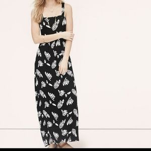 Ann Taylor LOFT maxi dresses on straps rectangle neck and back cuts M.